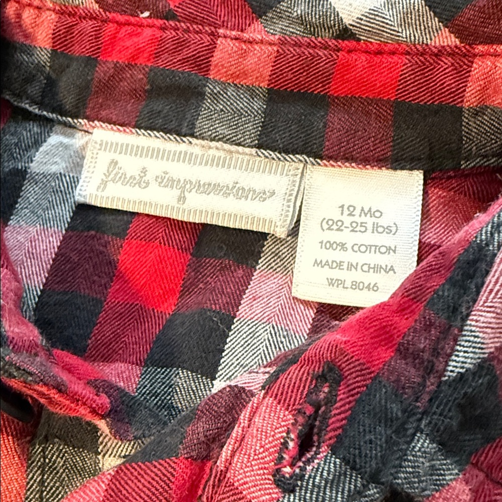 OshKosh B'gosh Overall with 2 button down shirts. - Picture 7 of 8